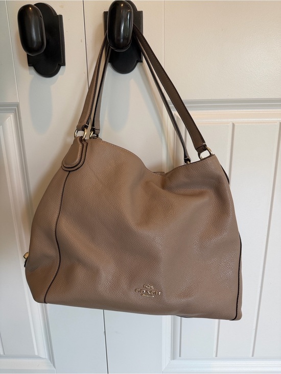 Coach Handbags - Coach Pebbled Leather Edie 31 Shoulder Tote in Taupe